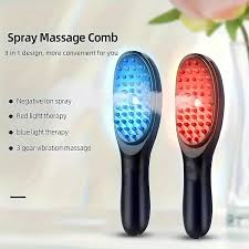 Sonic Vibration Scalp Massage Comb Light Therapy Head Massage Comb Anti Hair Loss Anion Spray Hair Growth Brush Stress Relief