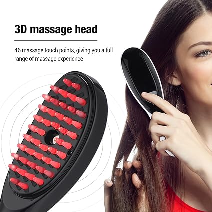 Sonic Vibration Scalp Massage Comb Light Therapy Head Massage Comb Anti Hair Loss Anion Spray Hair Growth Brush Stress Relief