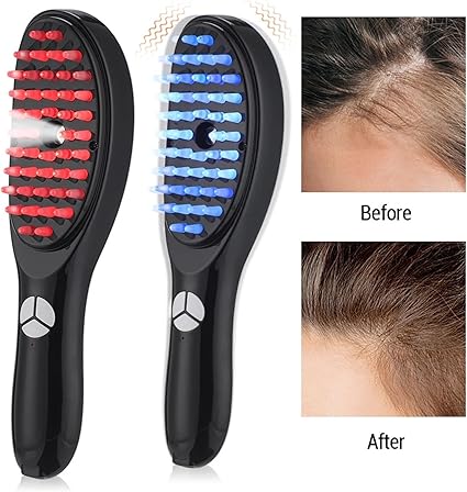 Sonic Vibration Scalp Massage Comb Light Therapy Head Massage Comb Anti Hair Loss Anion Spray Hair Growth Brush Stress Relief